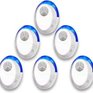 Ultrasonic Pest Repeller 6 Packs, 2022 Newest Electronic Pest Repellent Indoor Plug in Bug Repellent for Pest Control Mosquito, Spider, Mice, Ant, Insects, Roaches, Rodent
